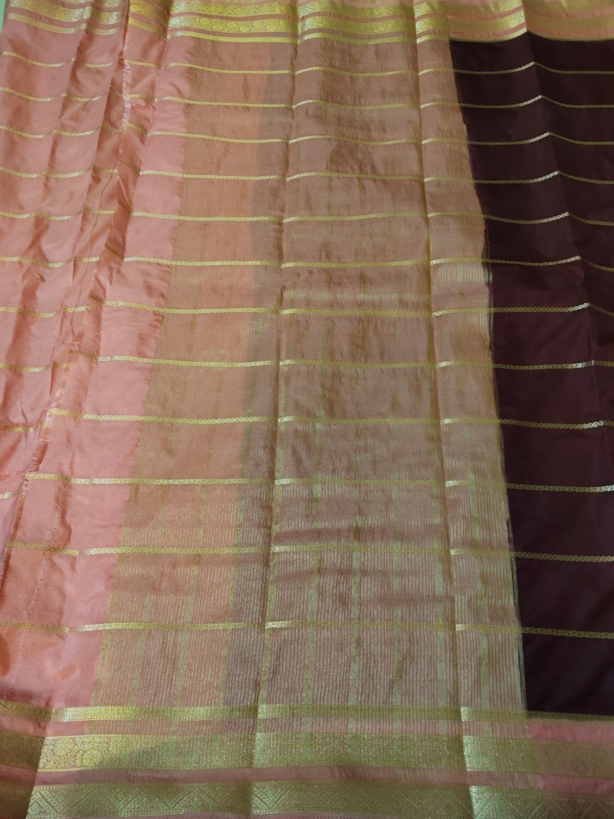 Magenta Semi Mysore Crepe Silk Saree