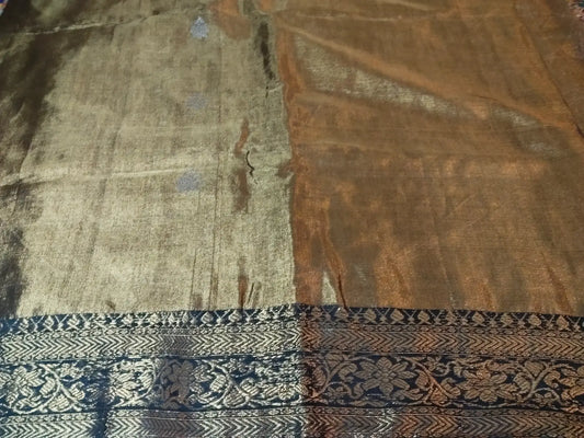 Gold Handloom Tissue Banarasi Saree
