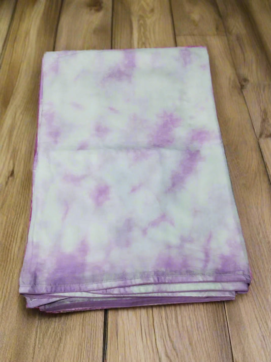 Lilac Mul Tie & Dye Saree
