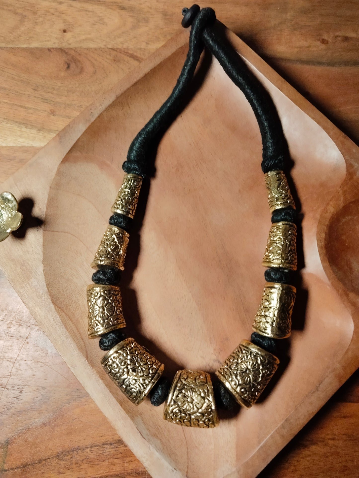 Brass Chunky Statement Necklace