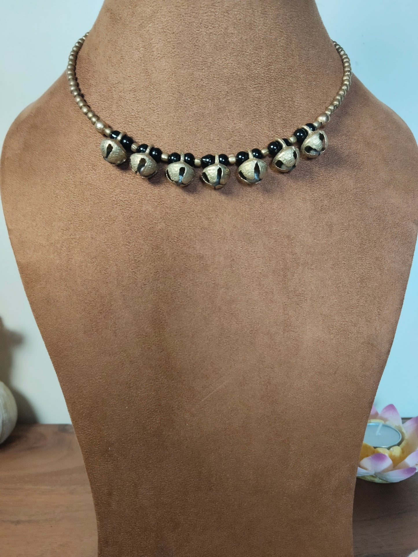 Dhokra Ghungroo Hansuli Necklace