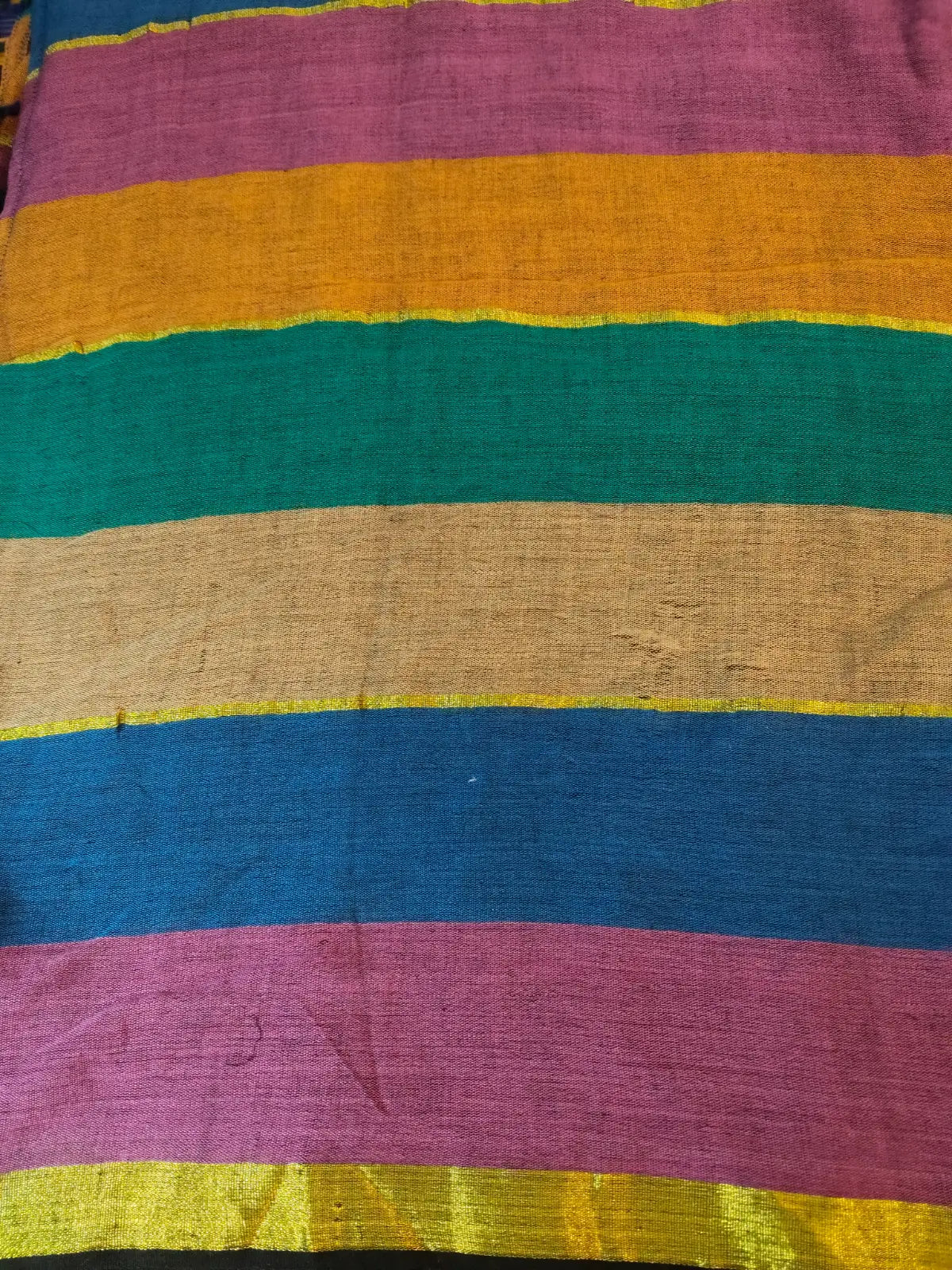 Multi Color Handloom Cotton Saree