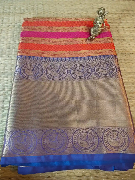 Magenta Kora Muslin Saree