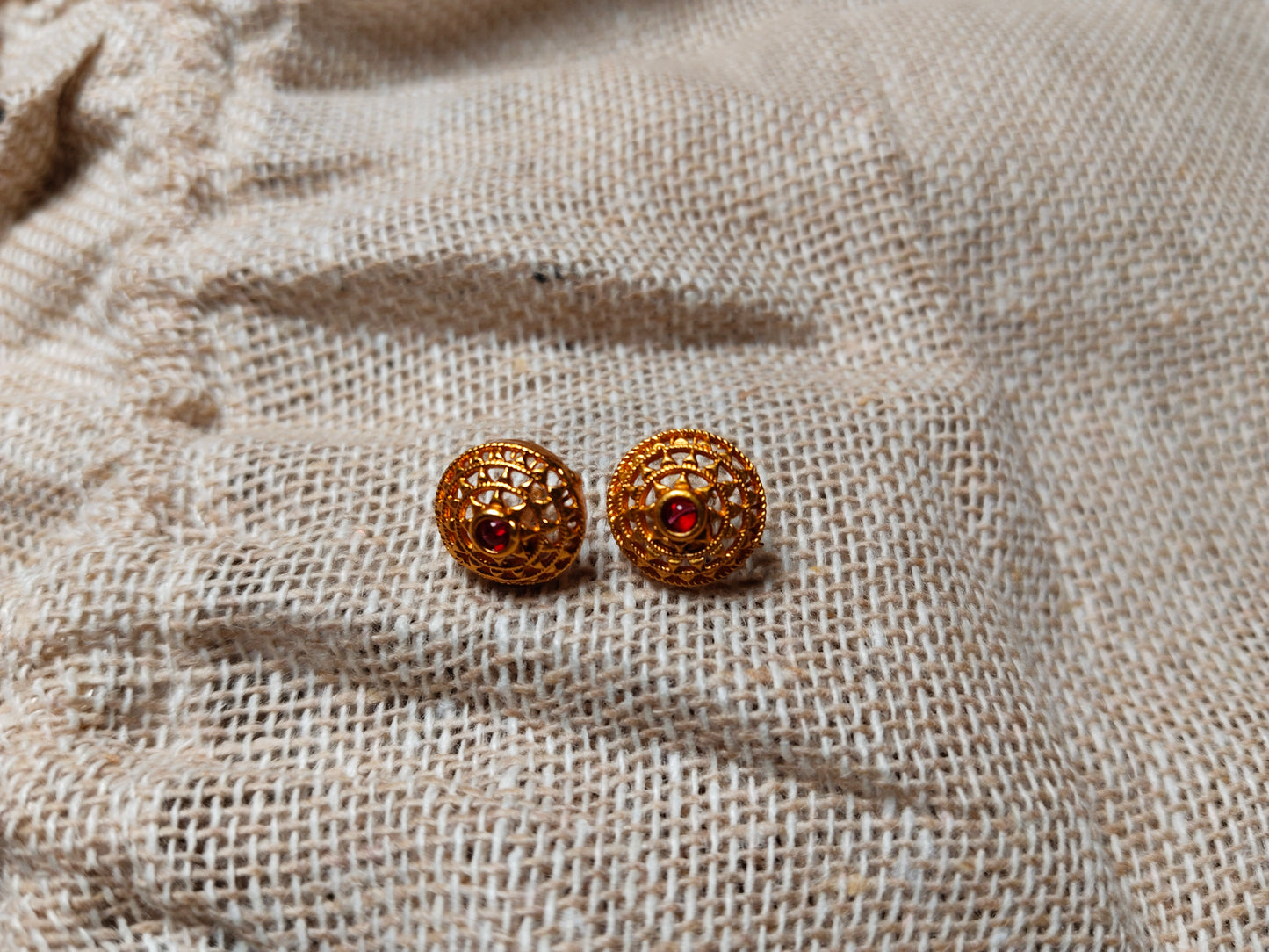 Red Classic Peshwai Studs