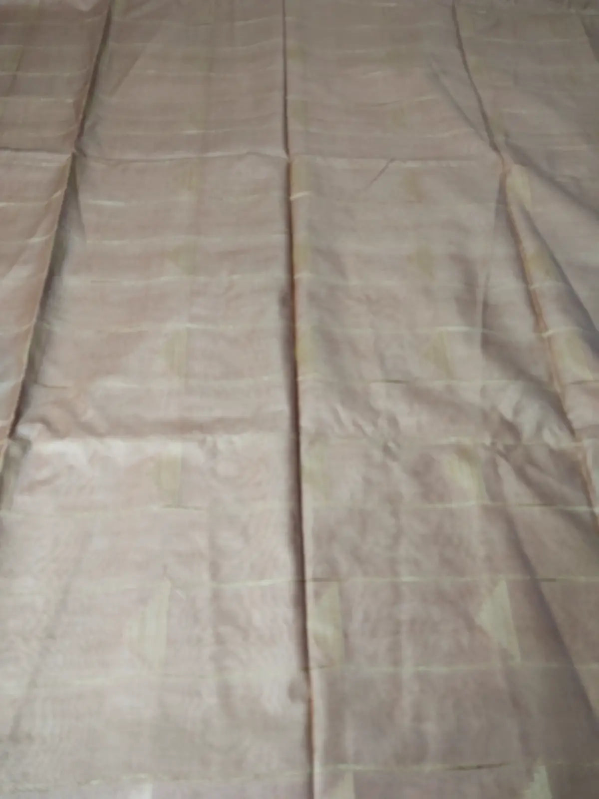 Light Beige & Brown Cotton Silk Saree