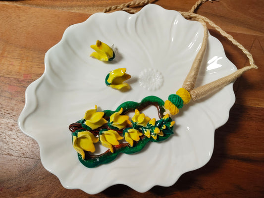 Yellow & Green Clay Handmade Necklace Set