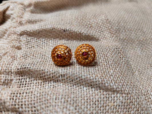 Red Classic Peshwai Studs