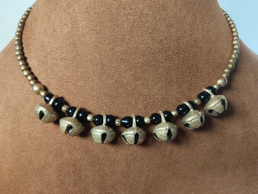 Dhokra Ghungroo Hansuli Necklace