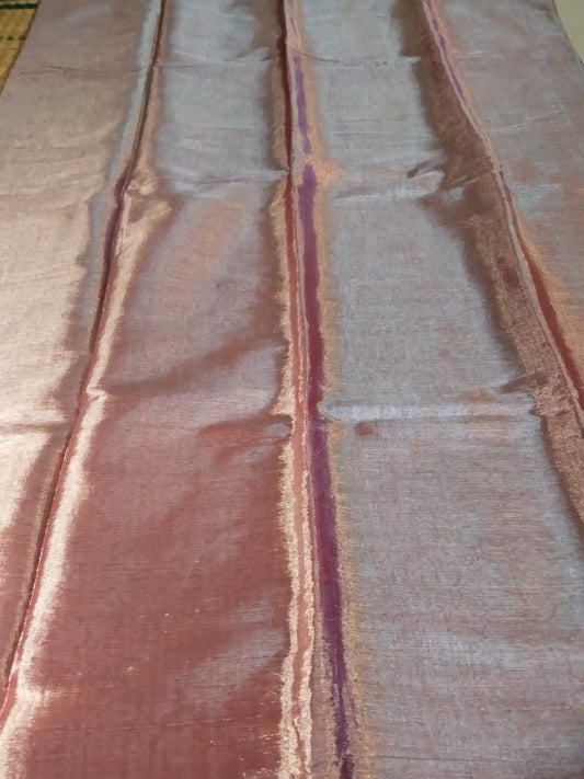Pastel Coffee Handloom Tissue Saree