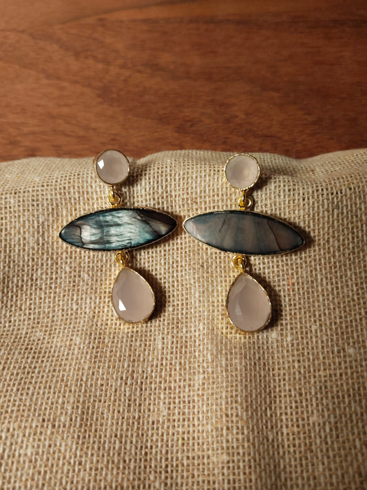 Light Pink Abalone Earrings