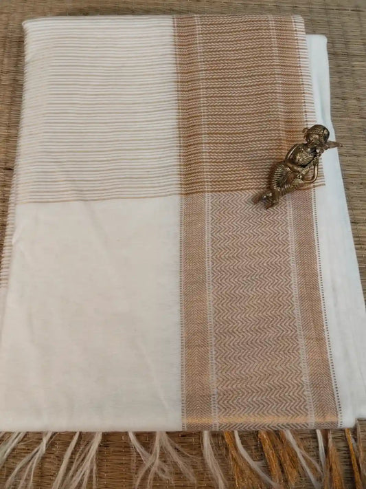 White Cotton Silk Sare