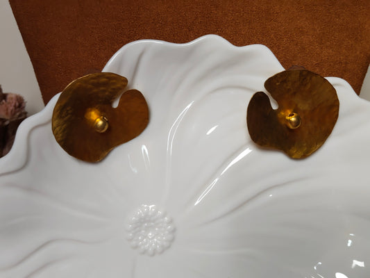 Dhokra Lotus Leaf Studs