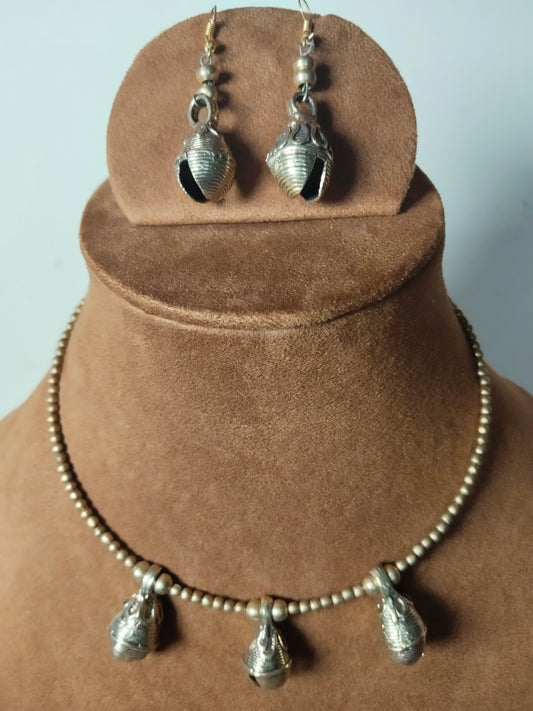 Dhokra Bell Necklace Set