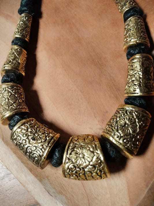 Brass Chunky Statement Necklace