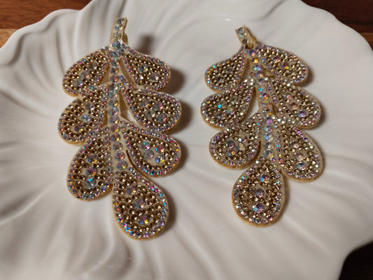 Light Beige Fabric Handmade Earrings