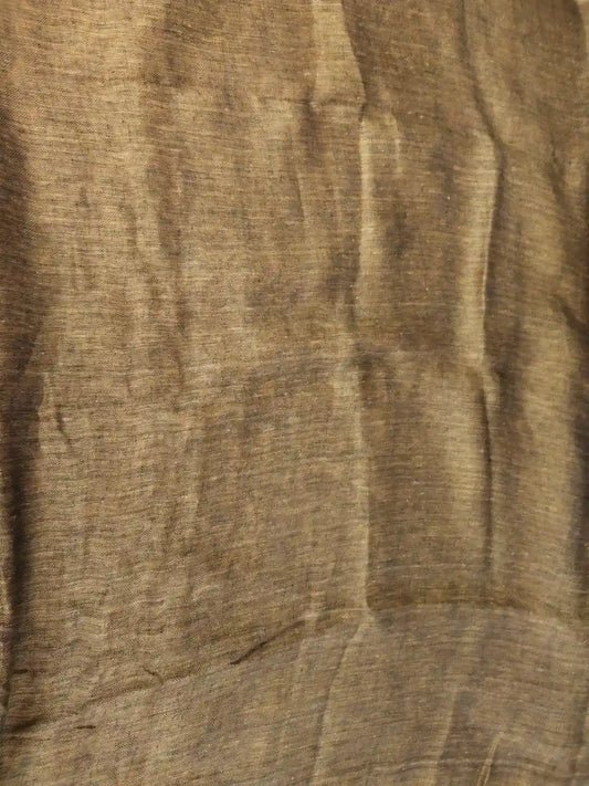 Mustard Yellow Jute Silk Saree