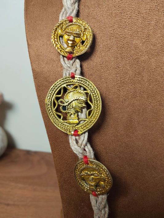 Jute & Brass Handcrafted Boho Necklace