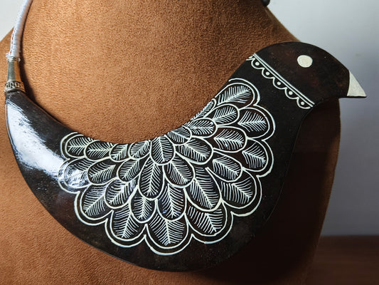 Coconut Shell Bird Necklace Set