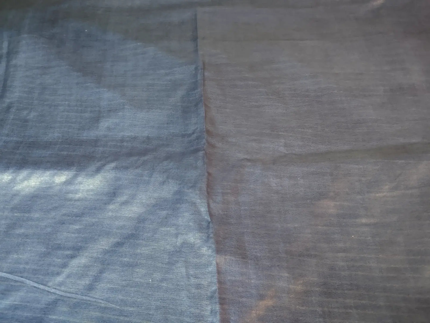 Blouse of Blue Cotton Silk Saree with Ghichha Work