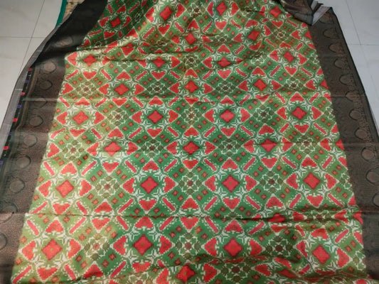 Green & Pink Banarasi Silk Saree