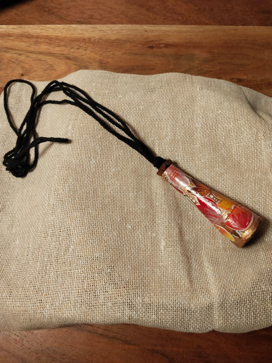 Multi Color Terracota Bishnupur Floral Pattern Handpainted Necklace