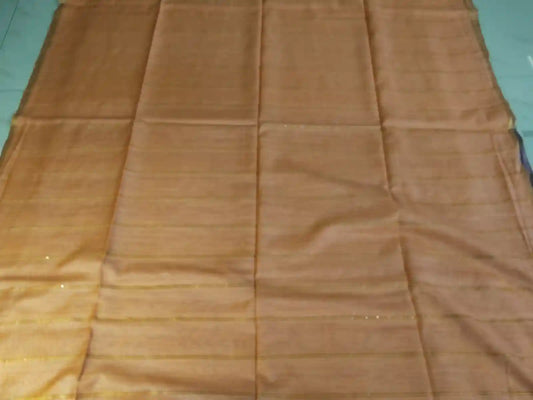 Peach & Violet Cotton Viscose Saree