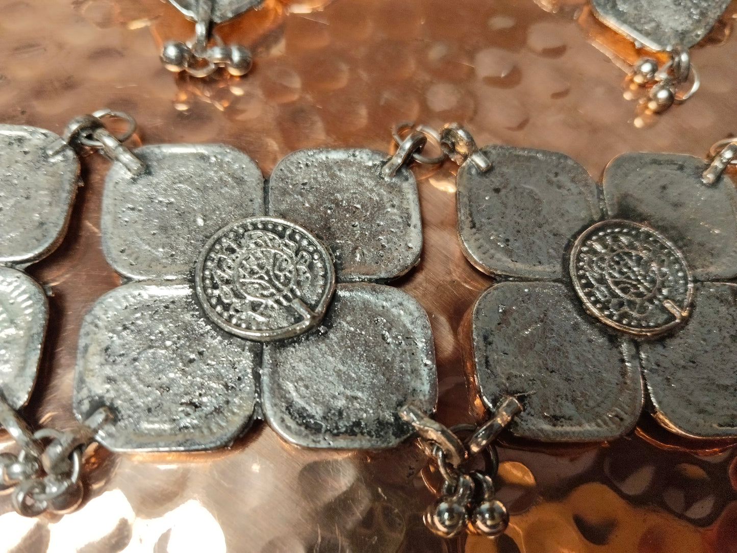 Silver 5 Paise Coins Necklace Set