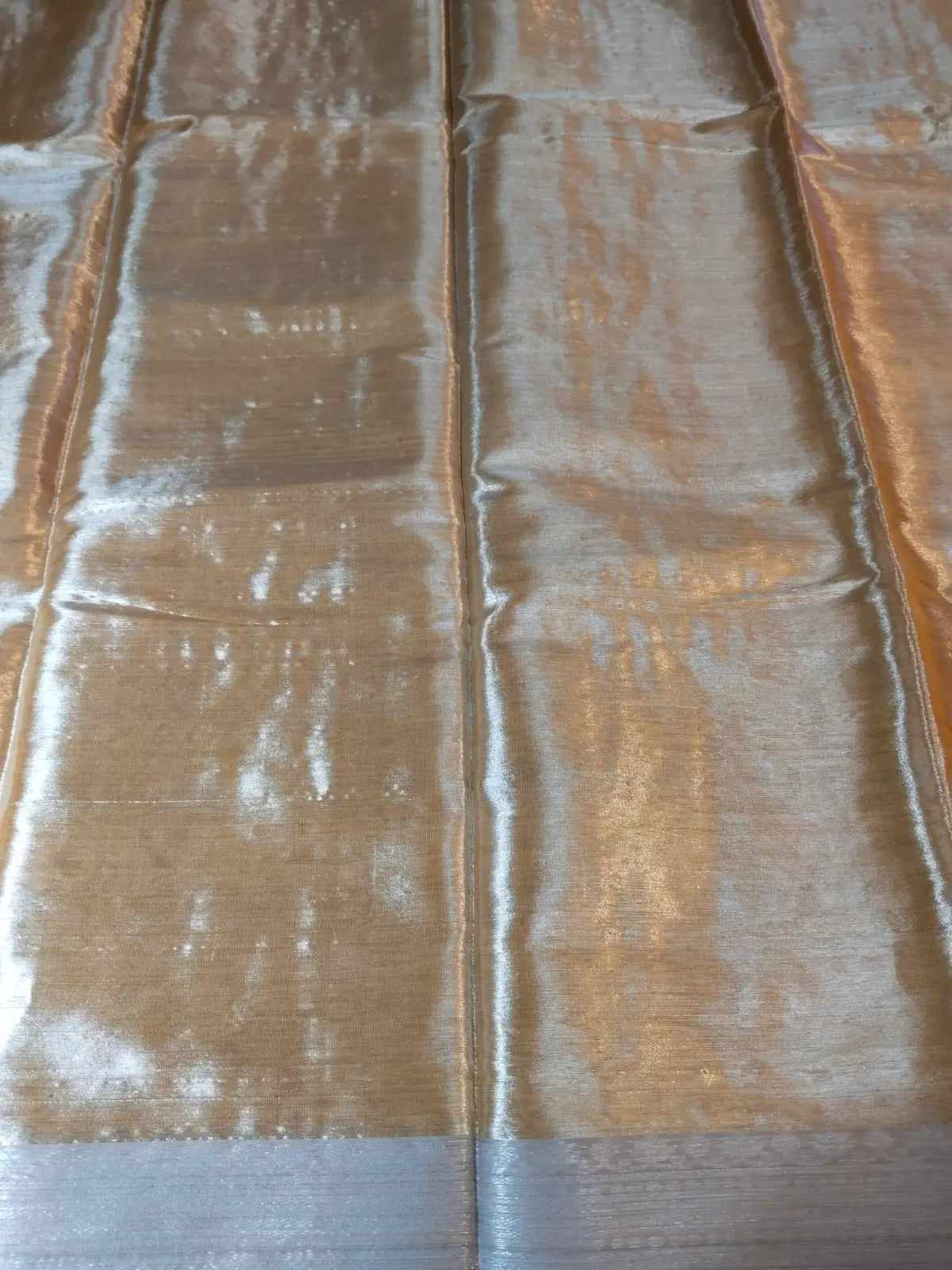 Ivory Handloom Mulberry Silk Tissue Saree