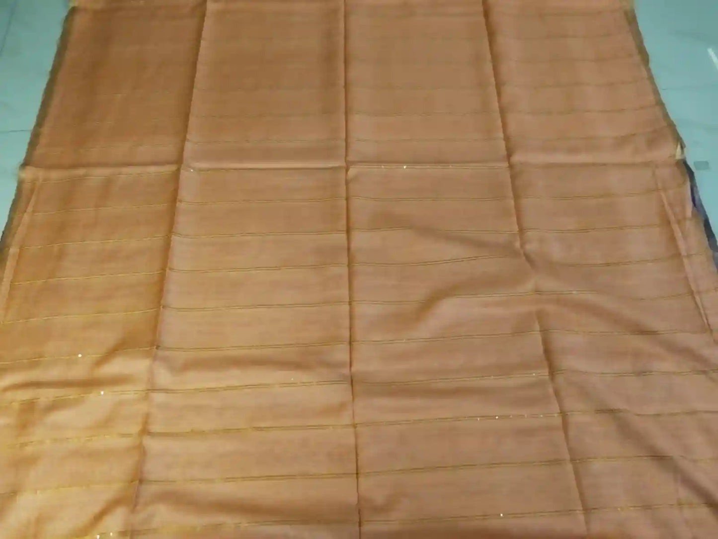 Peach & Violet Cotton Viscose Saree