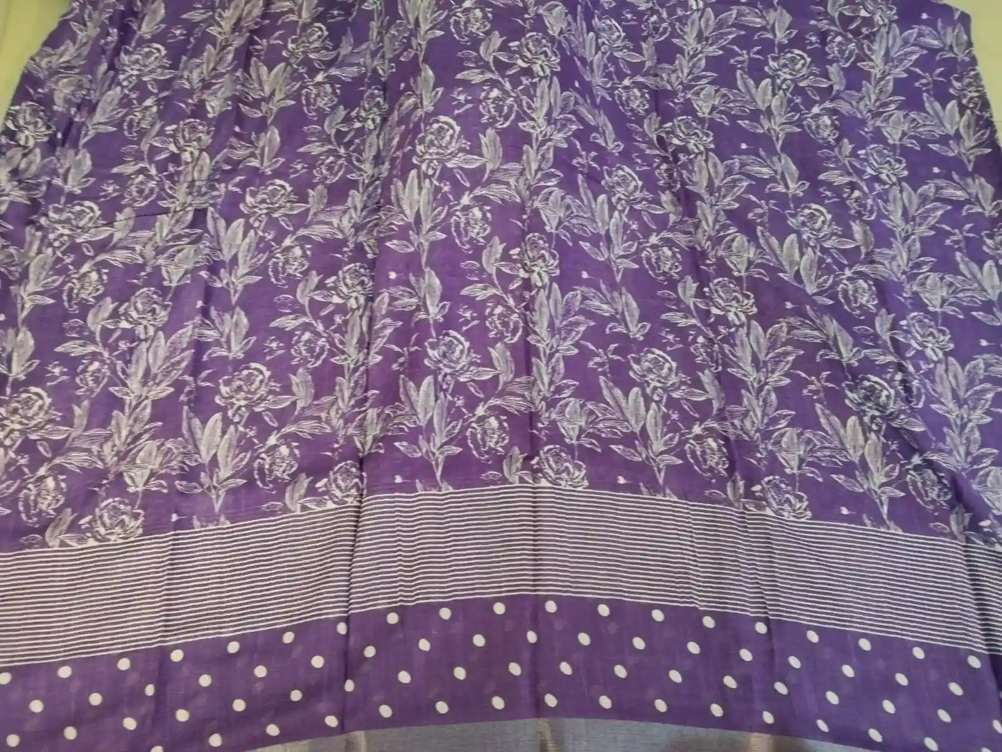 Violet Organic Linen Saree