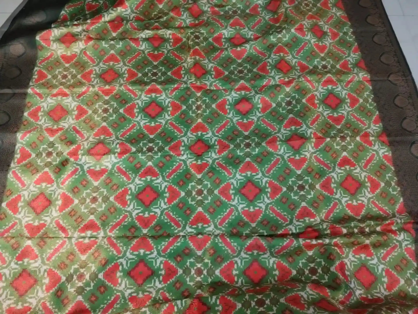 Green & Pink Banarasi Silk Saree