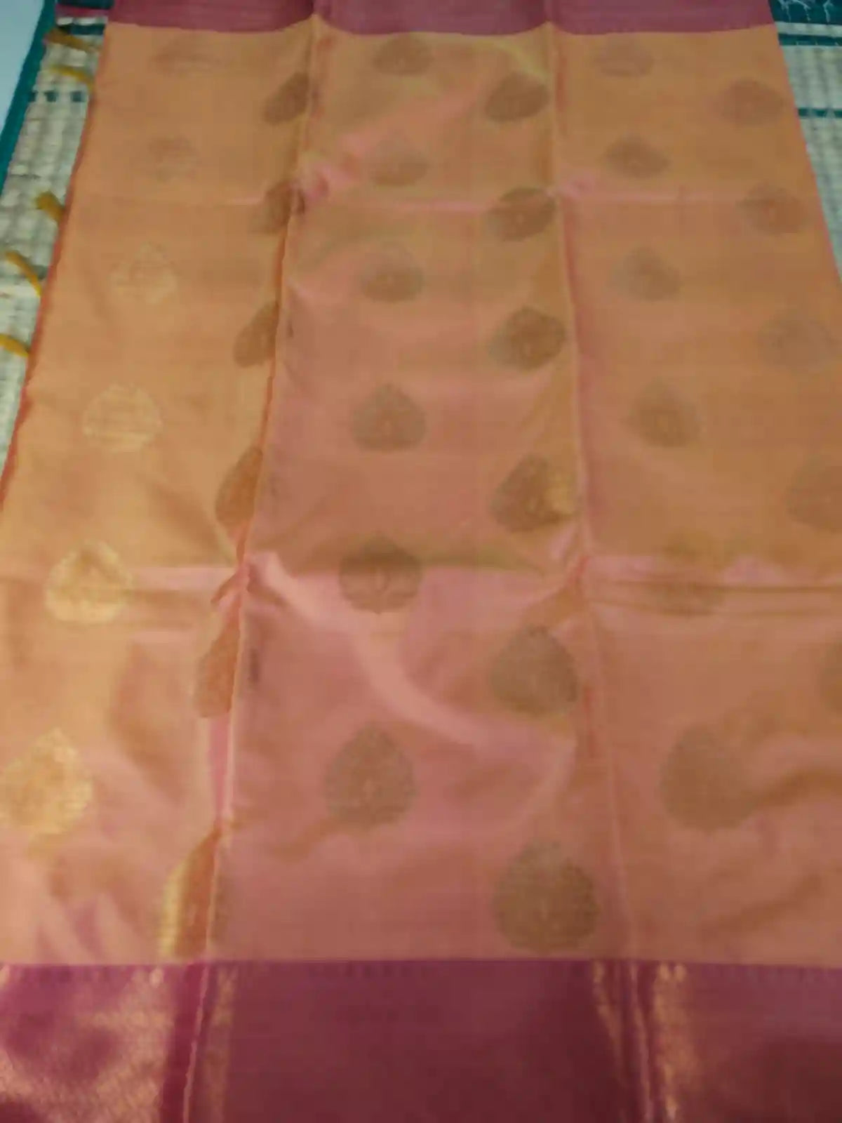 Orange Semi Silk Saree