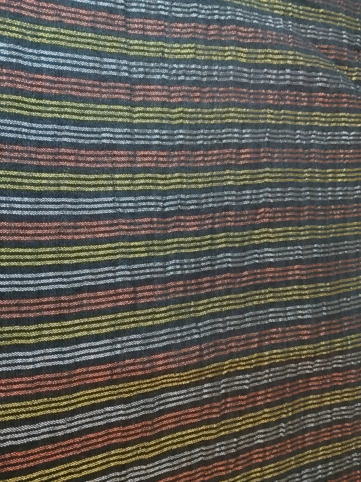 Black Multi Color Cotton Saree
