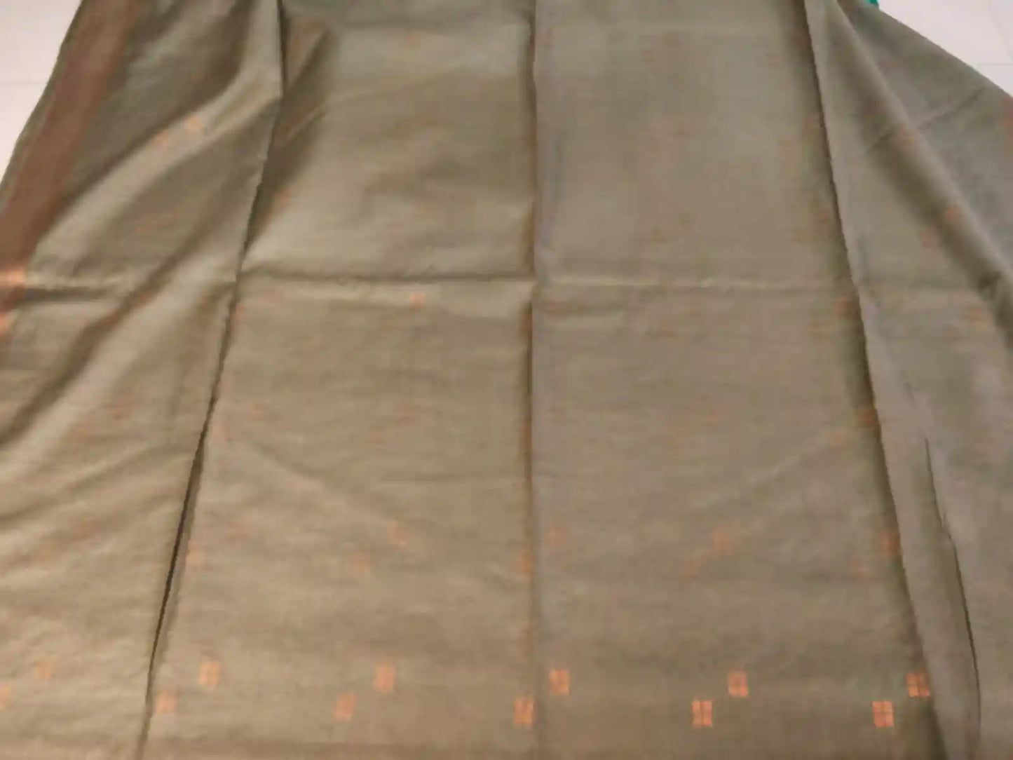 Olive Green Cotton Viscose Saree