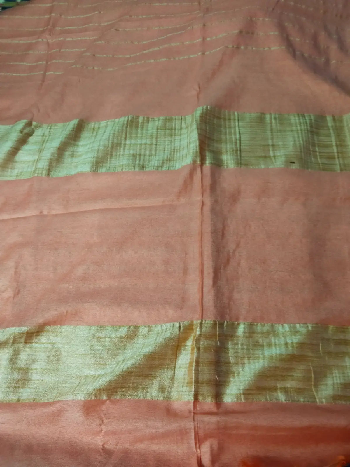 Peach Cotton Saree