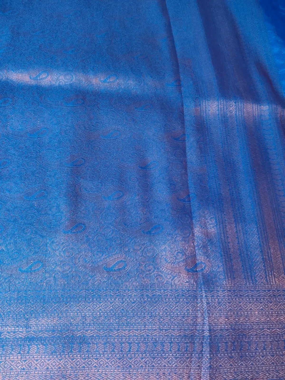 Pallu of Violet Soft Silk Saree