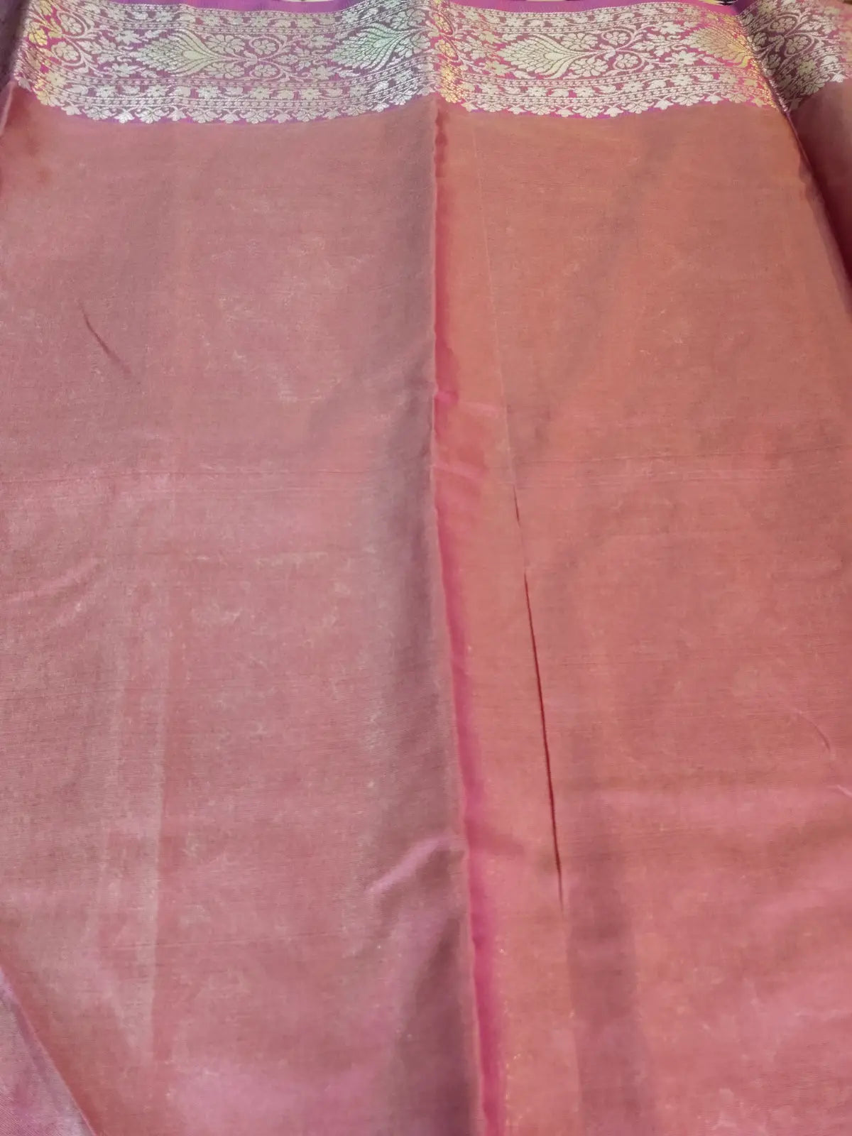 Blouse of Pink & Magenta Cotton Silk Saree with Zari Buta