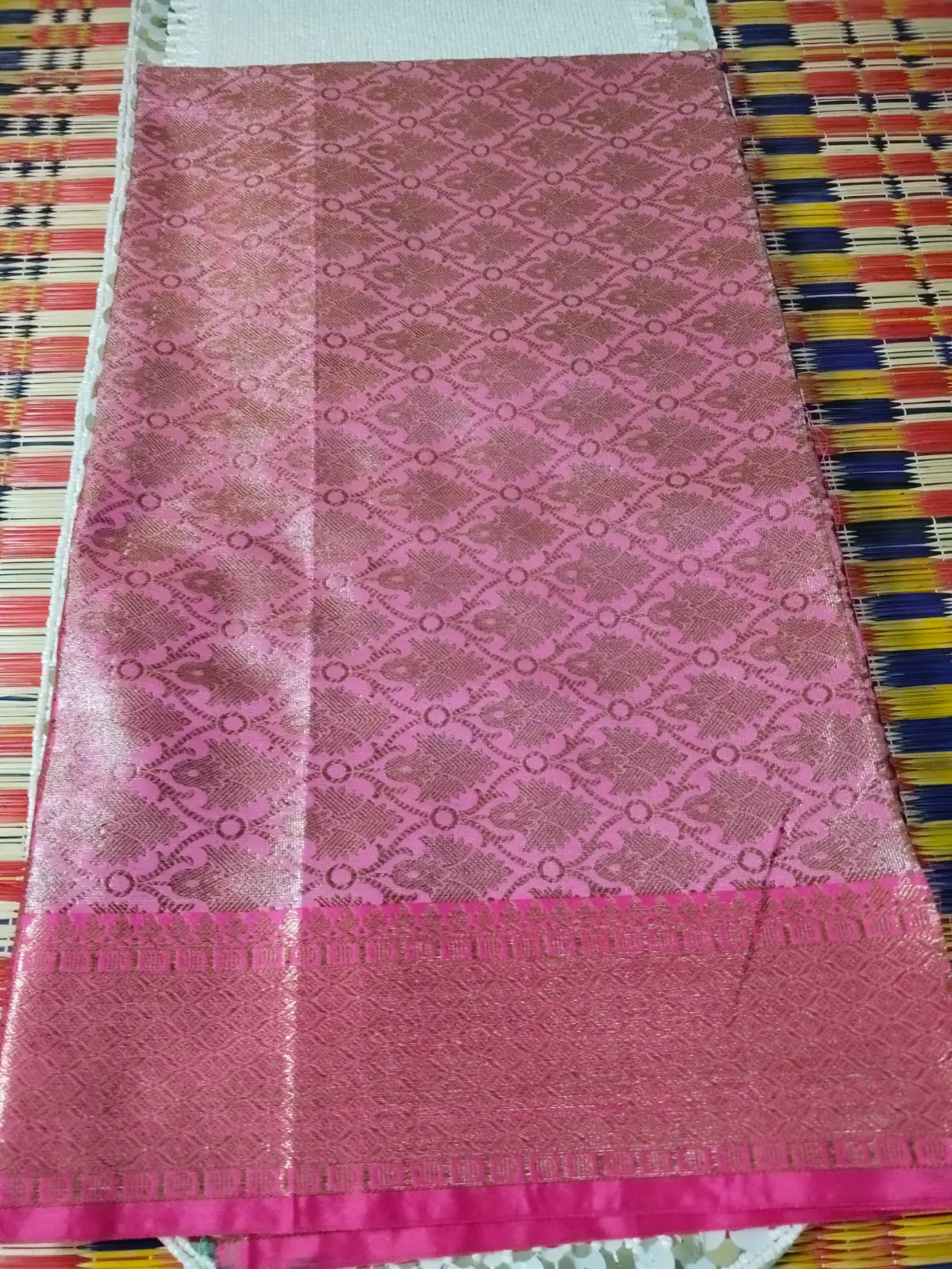 Blouse of Green Handwoven Tissue Saree with Zari Buta