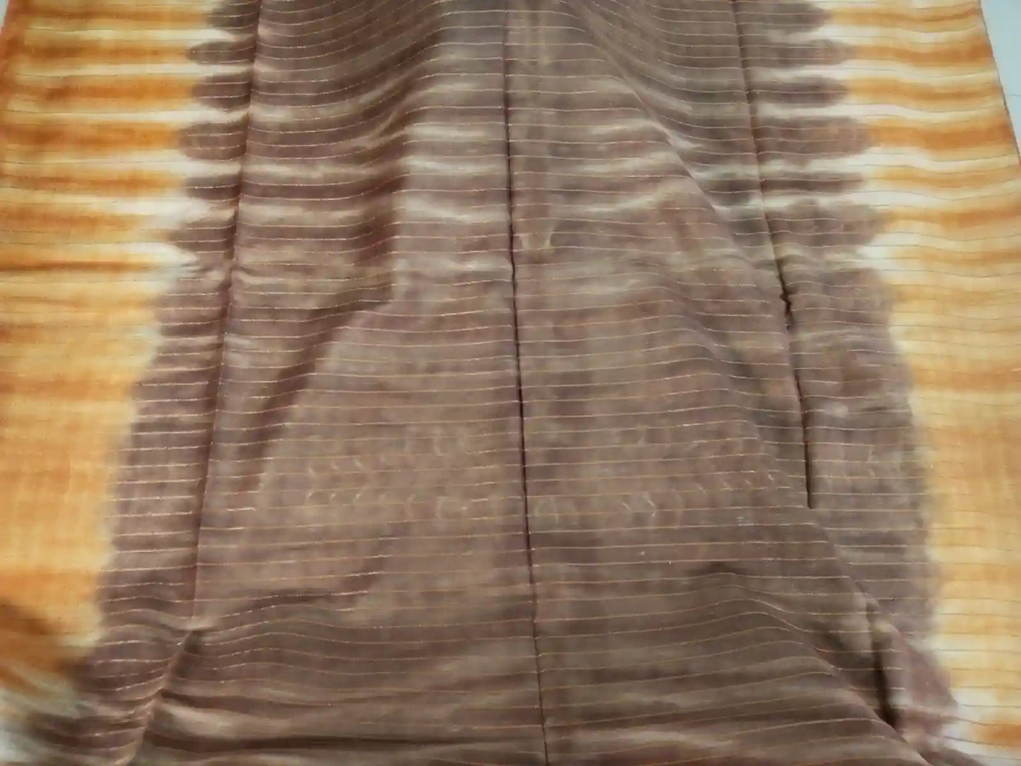 Brown & Beige Cotton Silk Saree