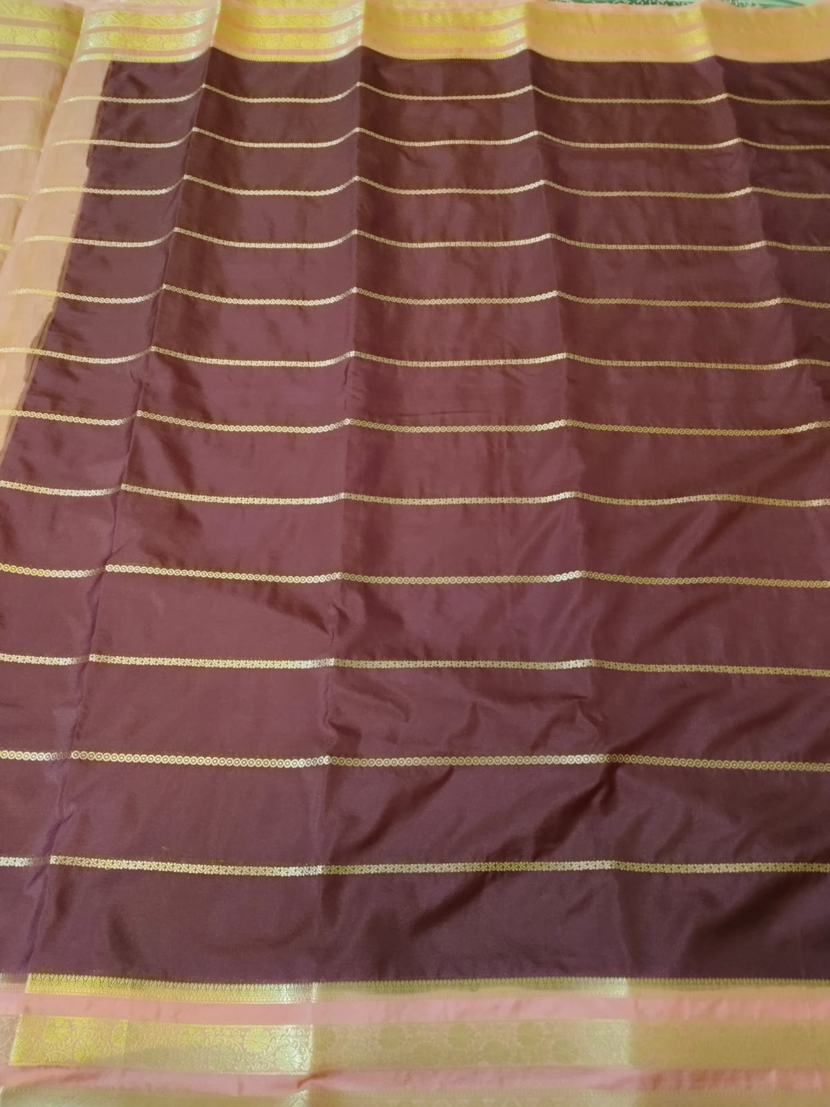 Magenta Semi Mysore Crepe Silk Saree