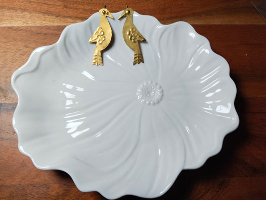 Dhokra Brass Bird Earrings