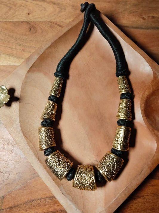 Brass Chunky Statement Necklace