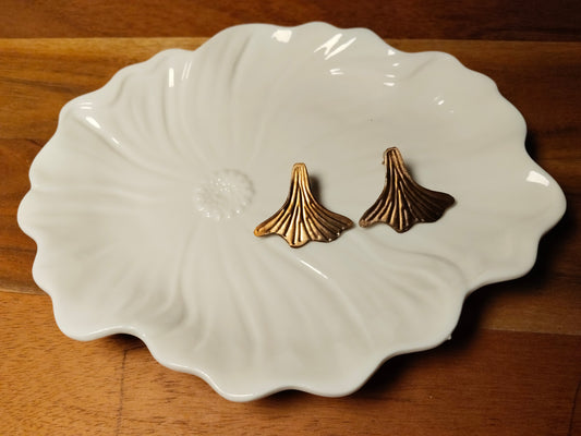 Copper Gingko Leaf Earrings