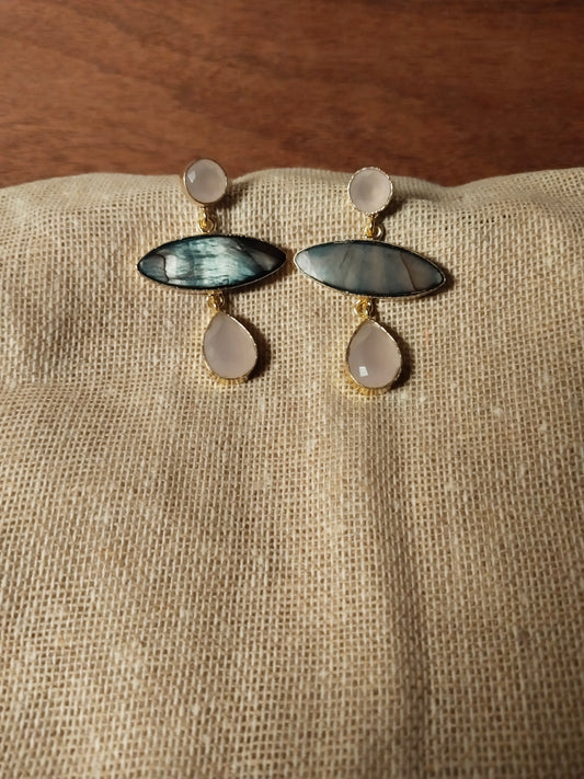 Light Pink Abalone Earrings