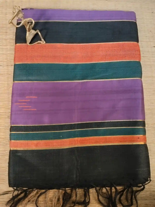 Silver Tussar Dupion Silk Saree