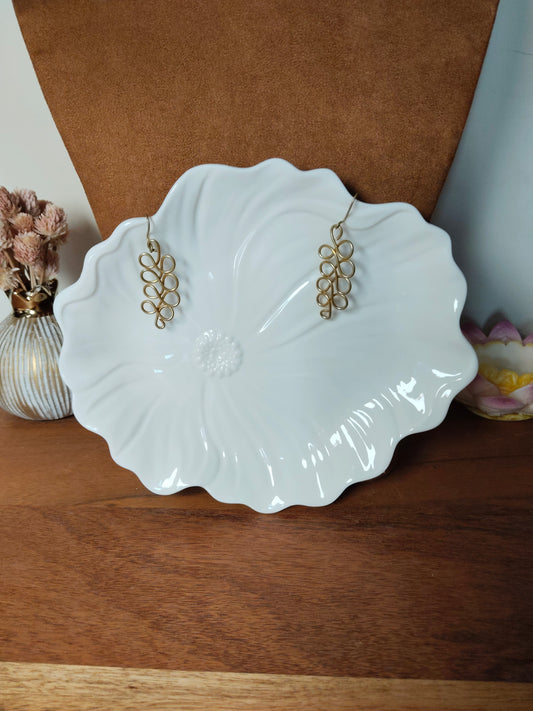 Dhokra Simple Spiral Earrings
