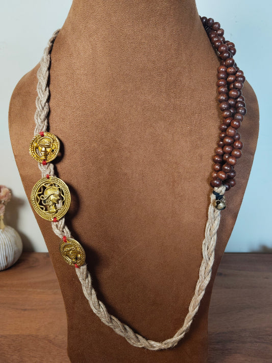 Jute & Brass Handcrafted Boho Necklace
