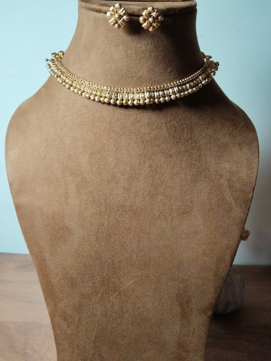 Copper Maharashtrian Inspired Antique Finish Necklace Set