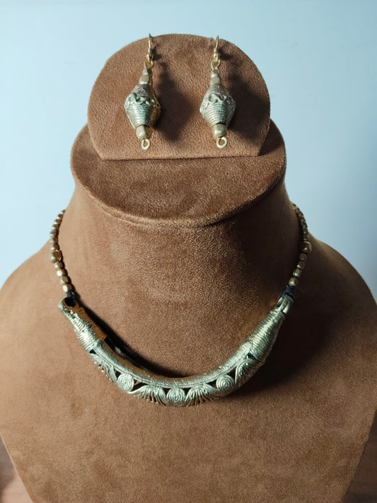 Dhokra Brass Handcrafted Statement Necklace Set
