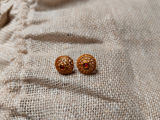 Red Classic Peshwai Studs